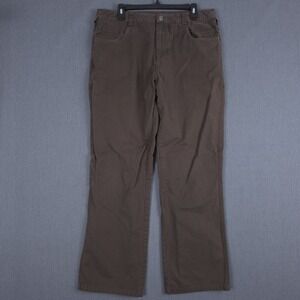 Ibex Pants Mens 35 (Fits 34x32) Brown Organic Cotton Outdoor Hiking Chino GOTS